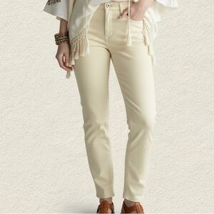Renuar Pale Yellow Casual Pants